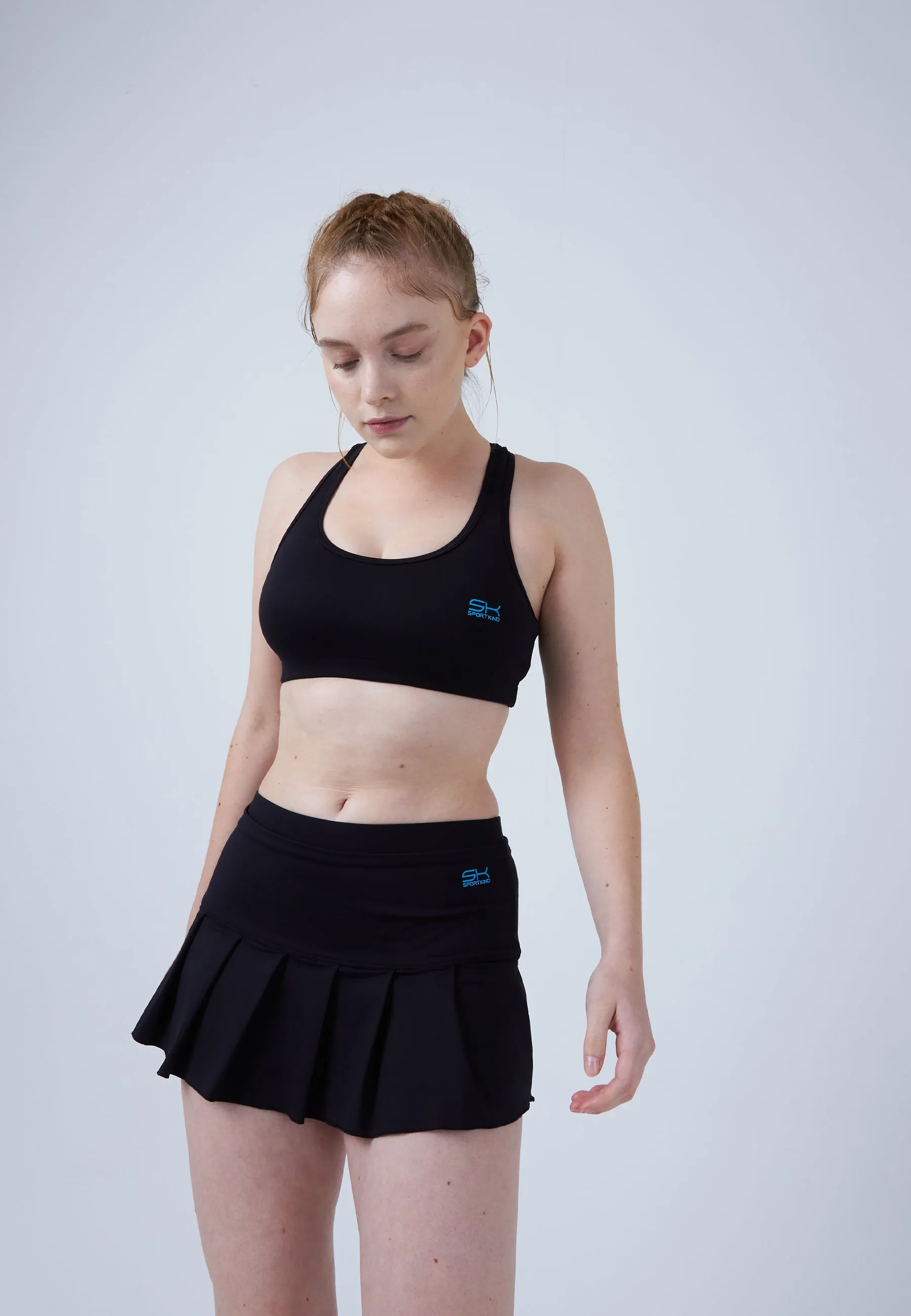 Sleek Appeal Pleated Tennis Skort, black