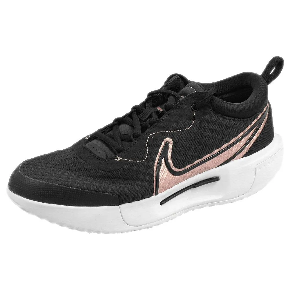 Nike Women's Court Zoom Pro - Black/Metallic Red Bronze Quick lace Anatomical shape