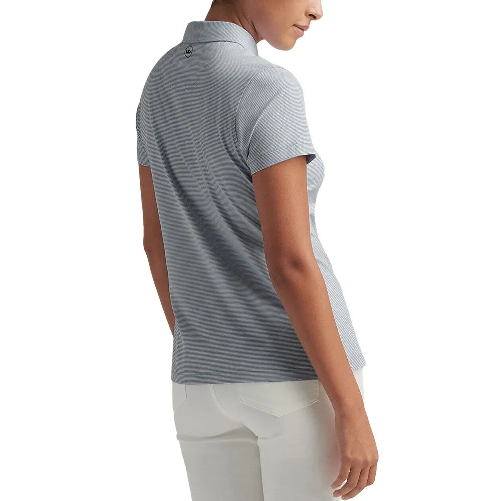 NonSlipTrim Peter Millar Women's Jubilee Performance Stretch Jersey Golf Shirt - Navy/White