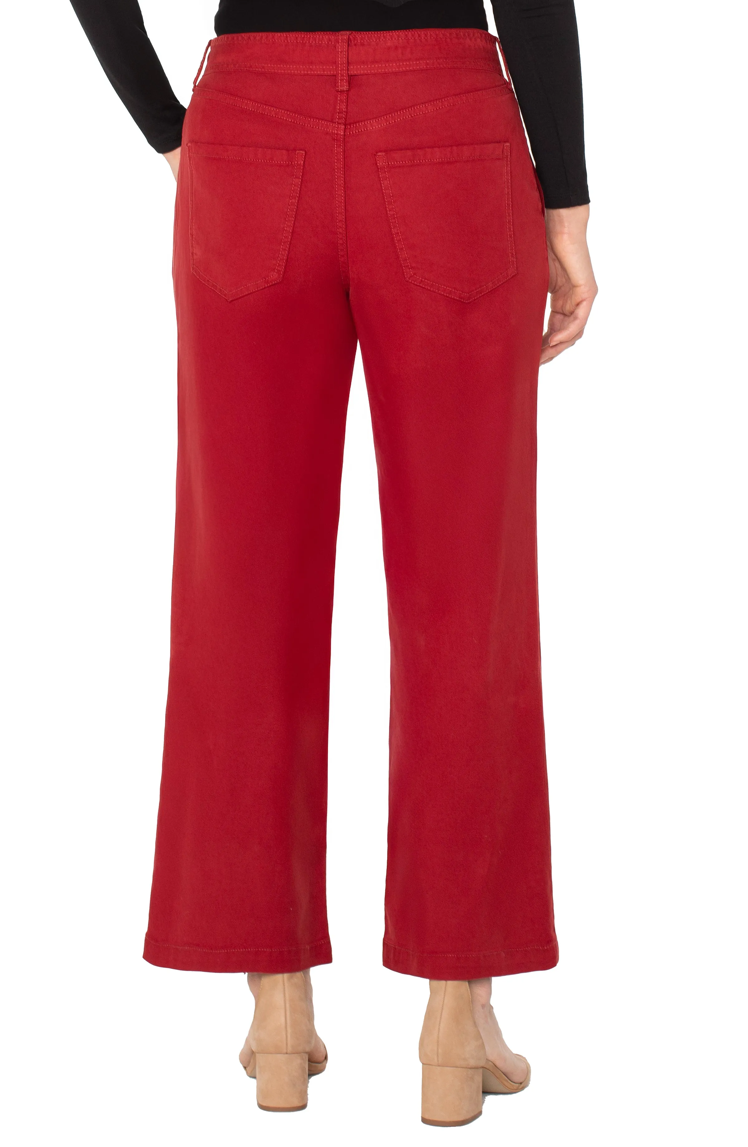 Tough Core Soul Ease LIVERPOOL STRIDE WIDE LEG PANT - RED