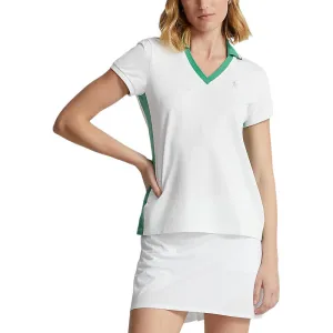 AdjustableWaistband StaticFree Material RLX Ralph Lauren Women's Tour Pique - Pure White/Raft Green