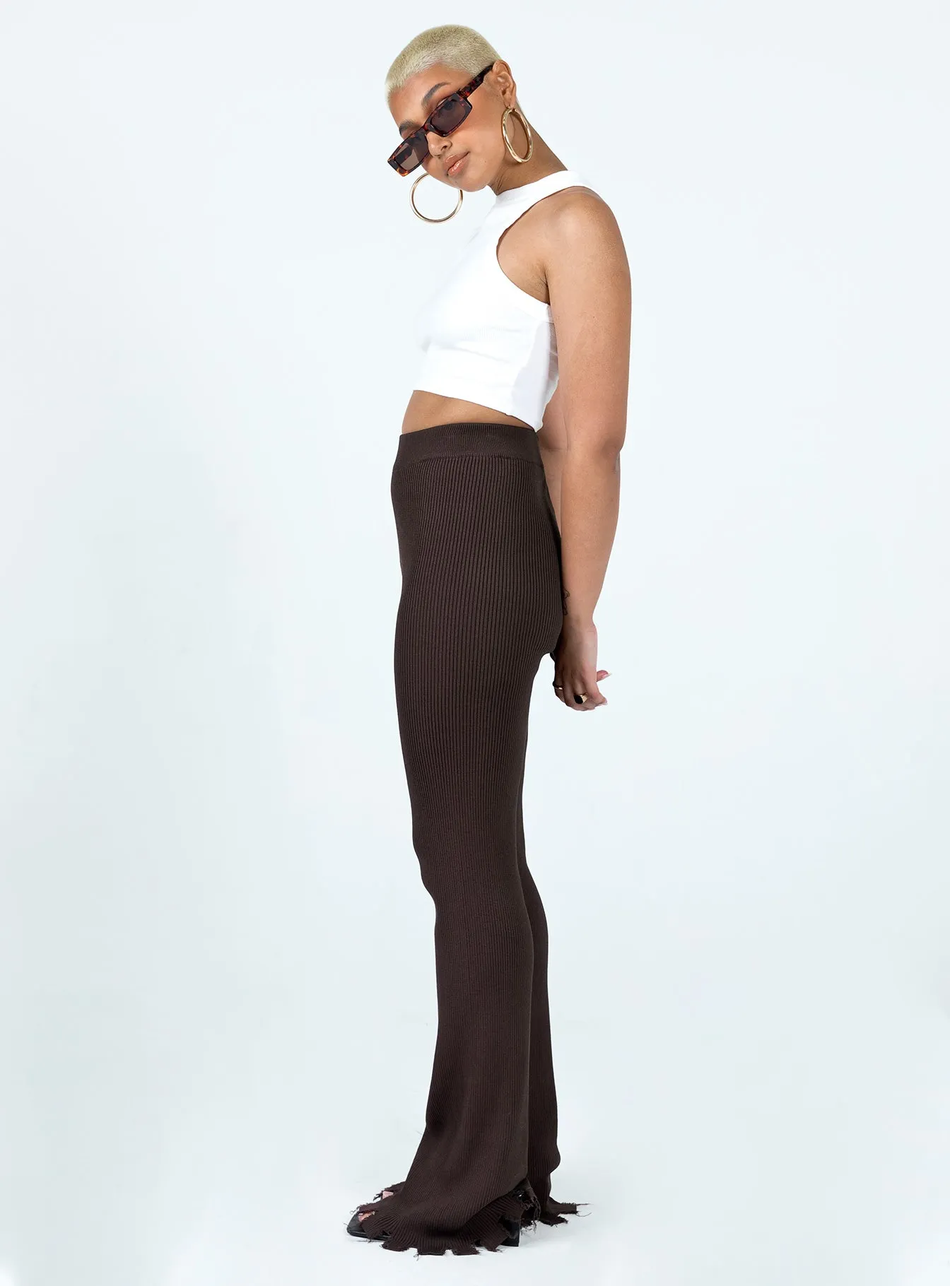 Chic casual Stretch Fit Anderson Pants Brown
