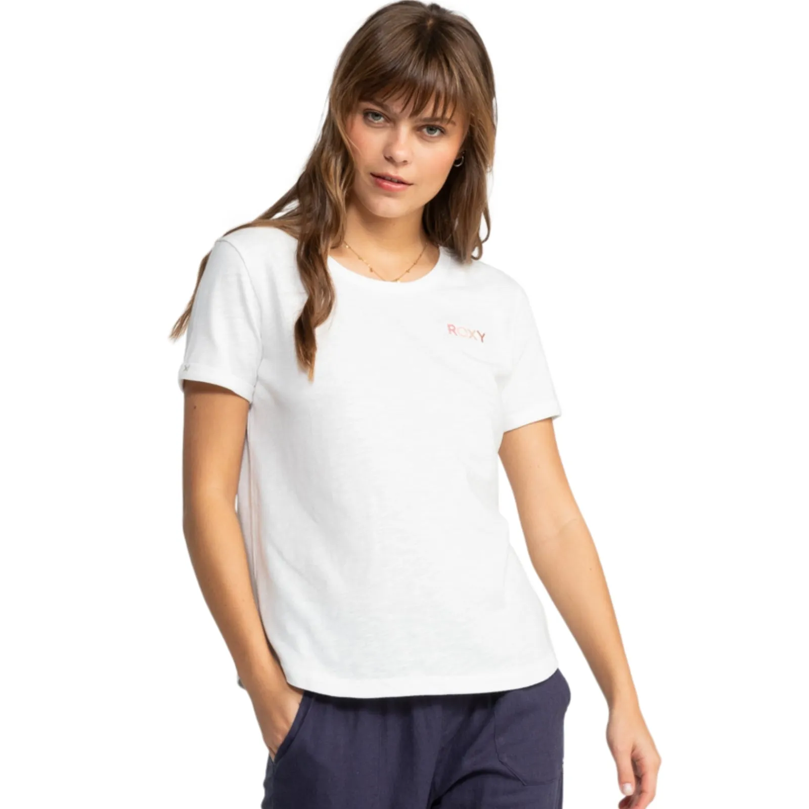 Roxy Womens Saturdaze Short Sleeve T-Shirt Functional Side Gussets Minimalist Style