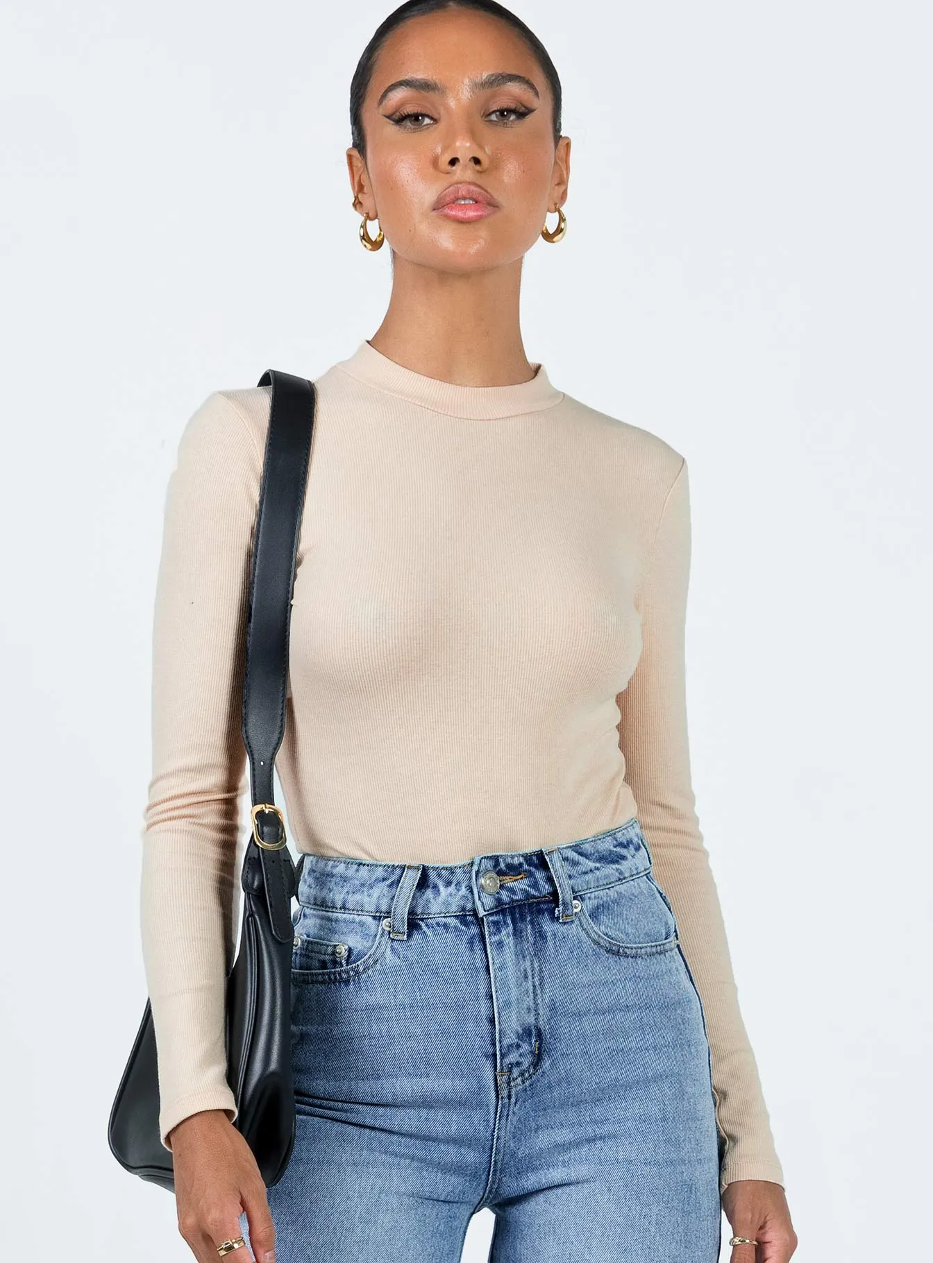 winter bodysuit racerback bodysuit Maleny Long Sleeve Bodysuit Beige
