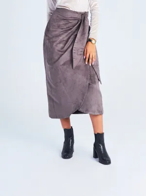 Suede Wrap Skirt Tropical theme Machine wash safe