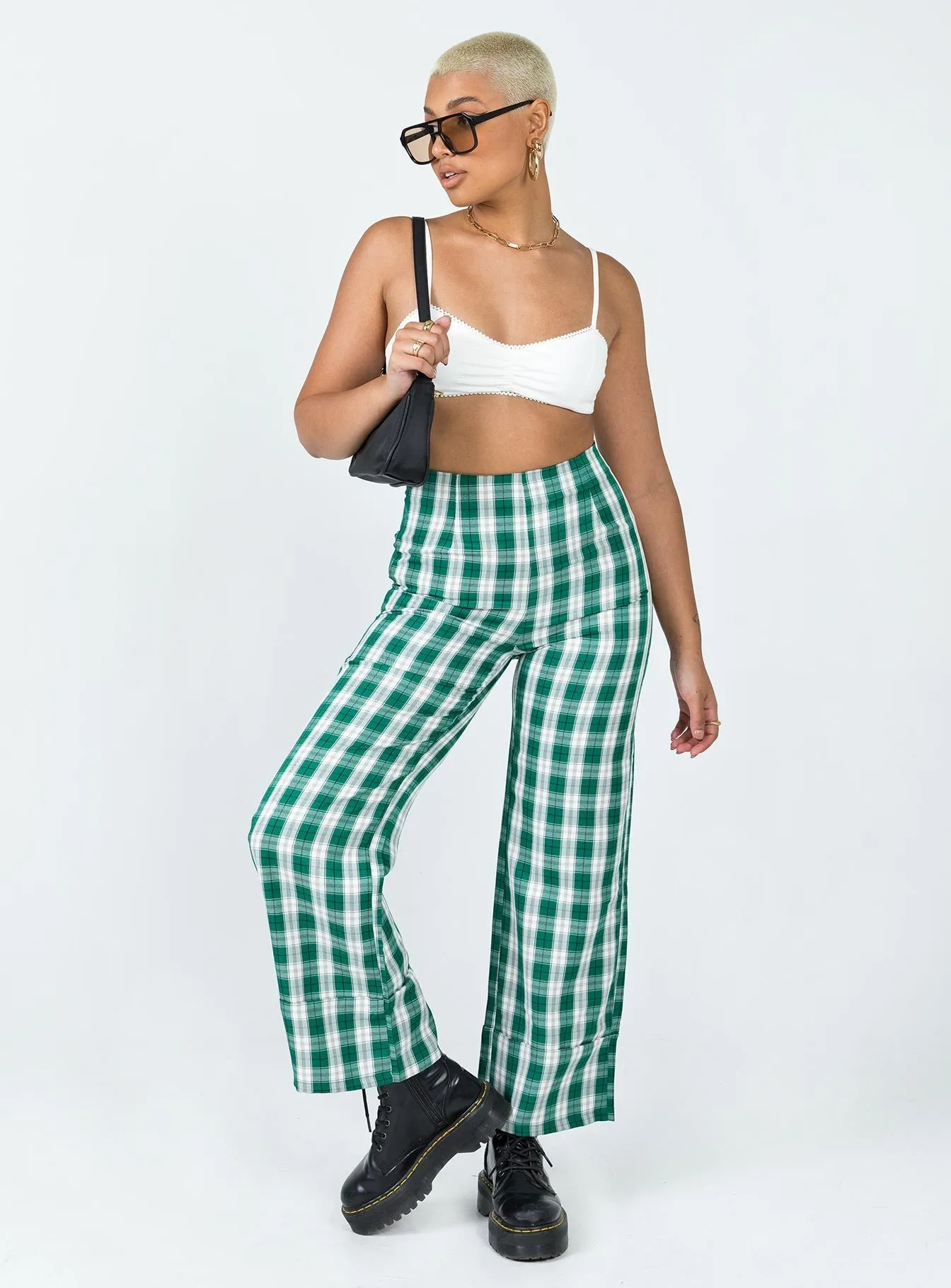 ReinforcedKnees Euros Pants Green Tartan