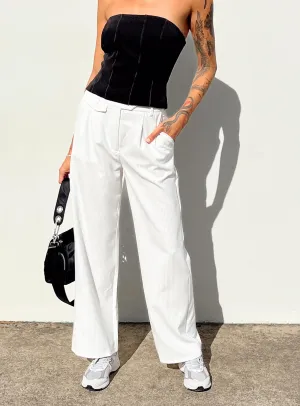Anti Snag Fabric Multi Panel Construction Karcher Pants White