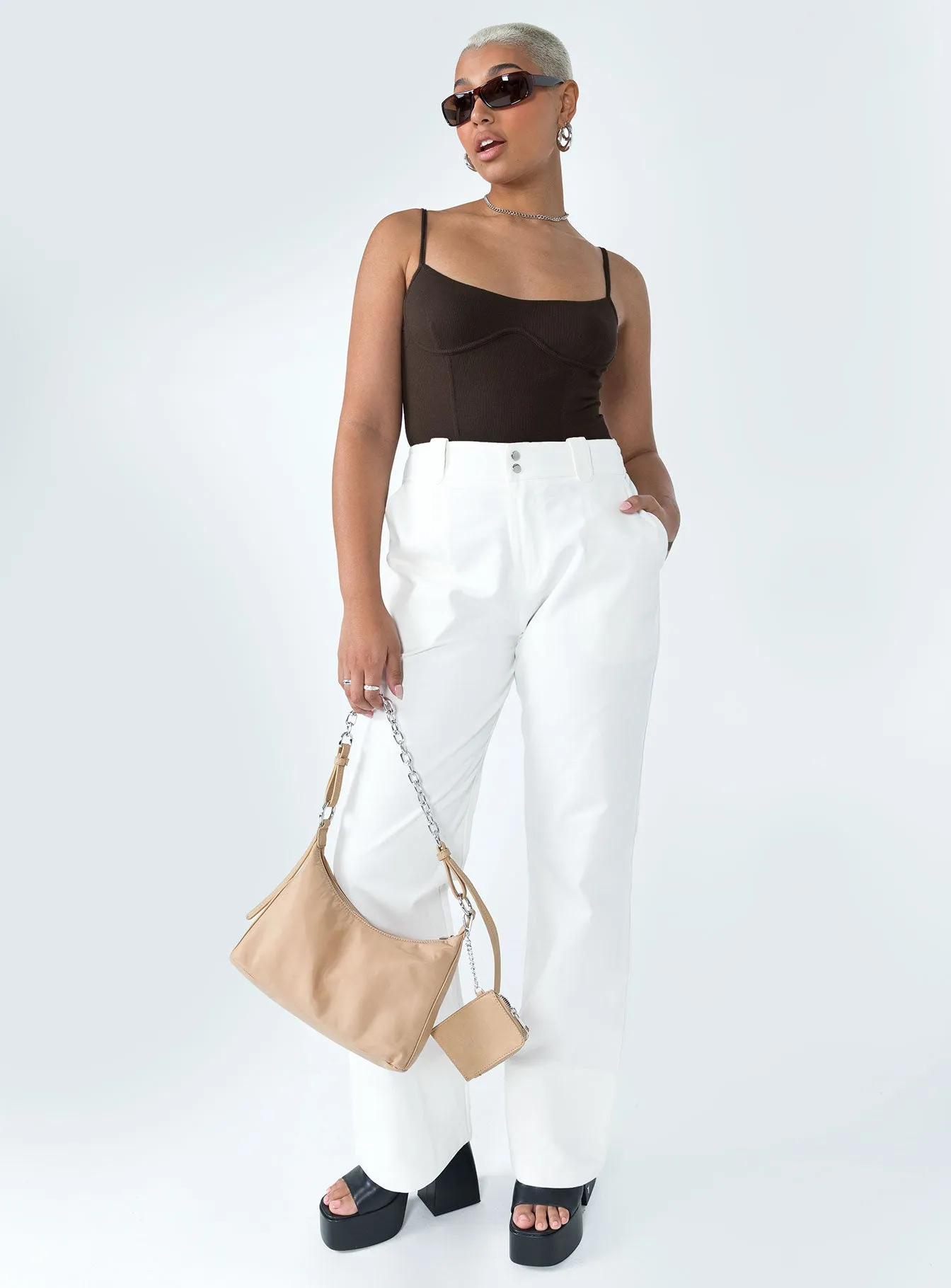 The Burton Pants White Slim Shape