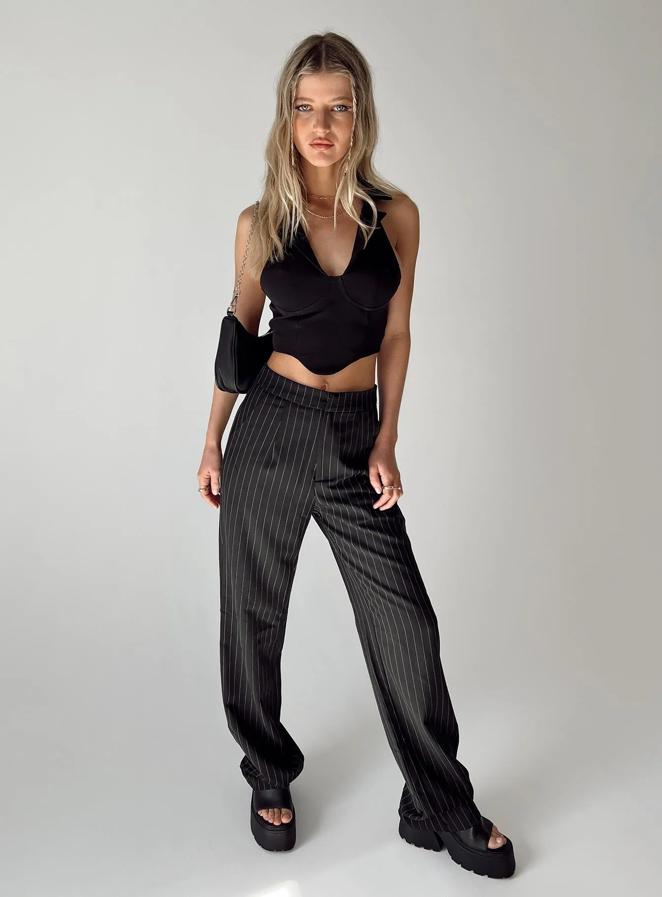 Tagless Labeling Non Slip Waist Grip Ramone Pants Black