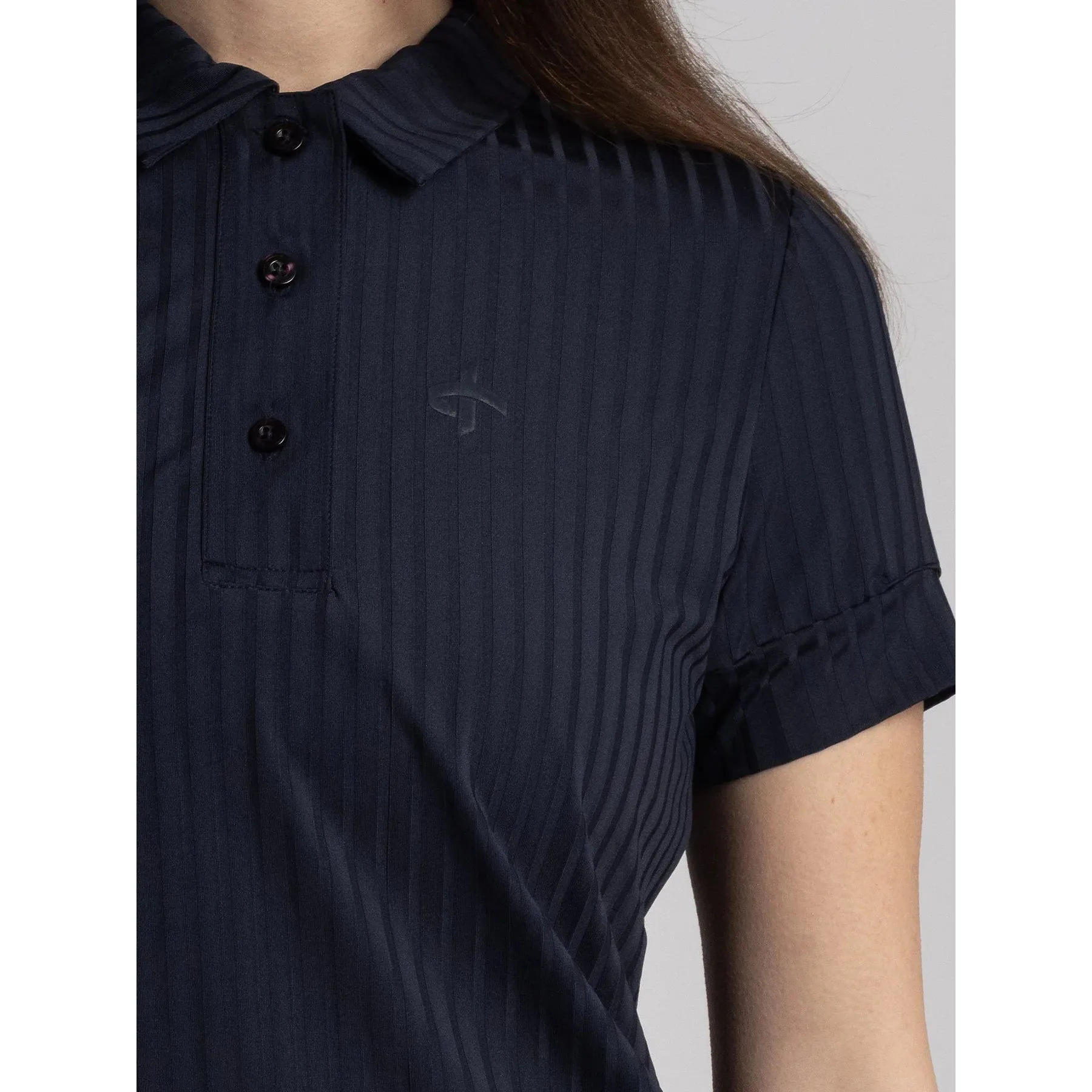 Icon Glow fresh start Cross Women's Axela Polo Golf Shirt - Navy