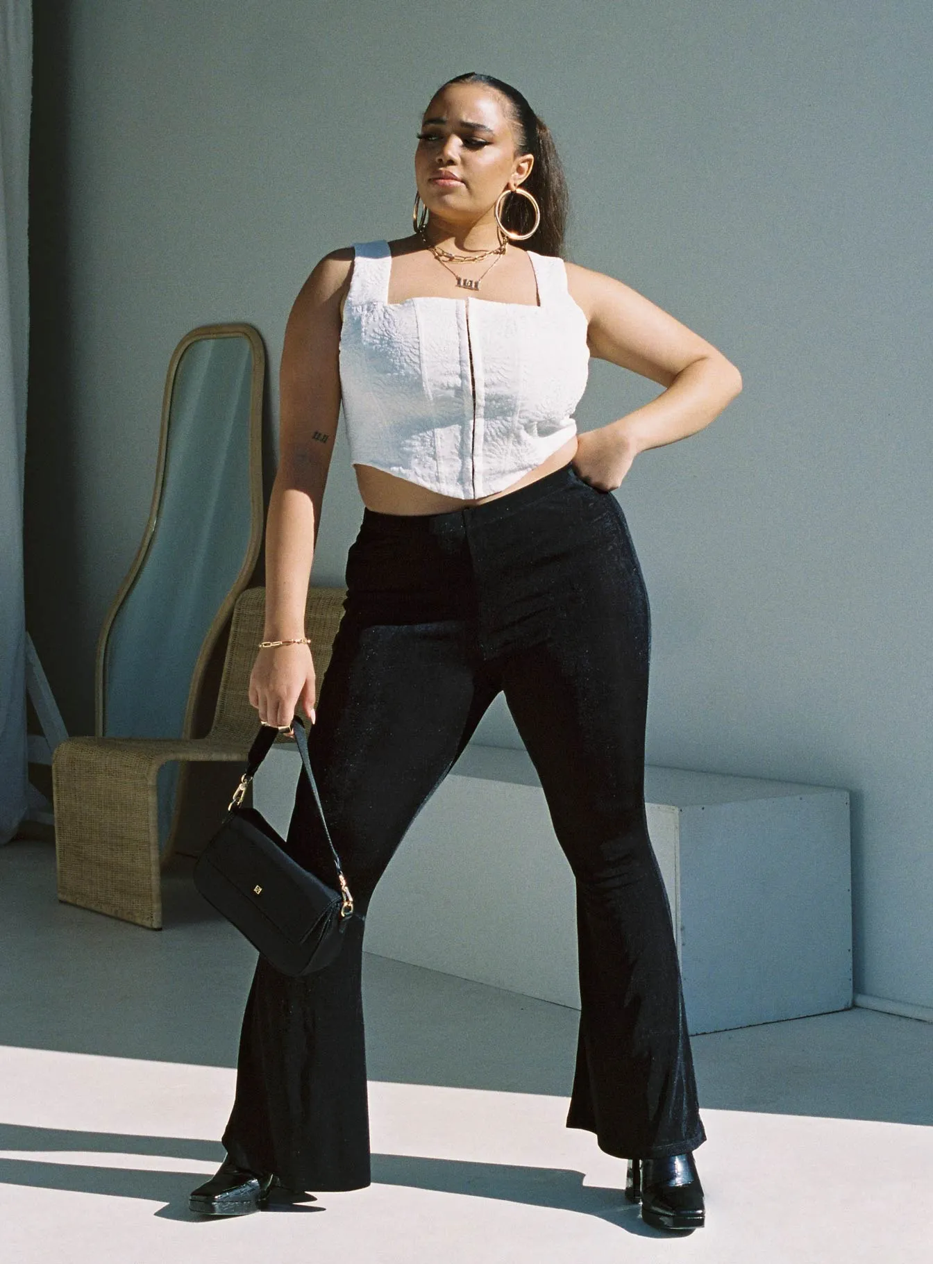 Boogie Pants Black Curve No Iron