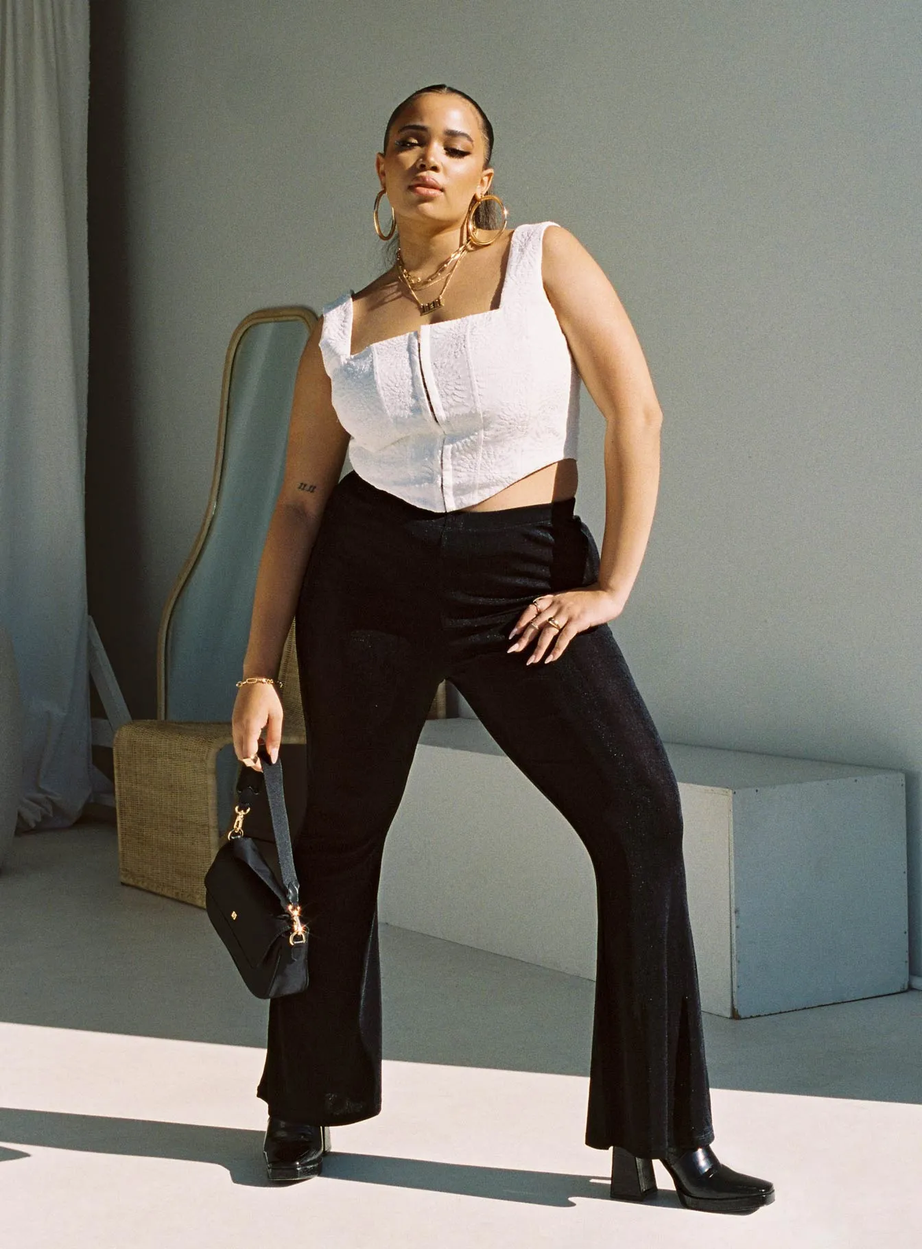 Boogie Pants Black Curve Stretch Flex Move Easy