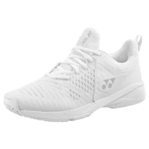 Abrasion Resistant Fabric Slip On Yonex Women's Sonicage 3 - White/Silver