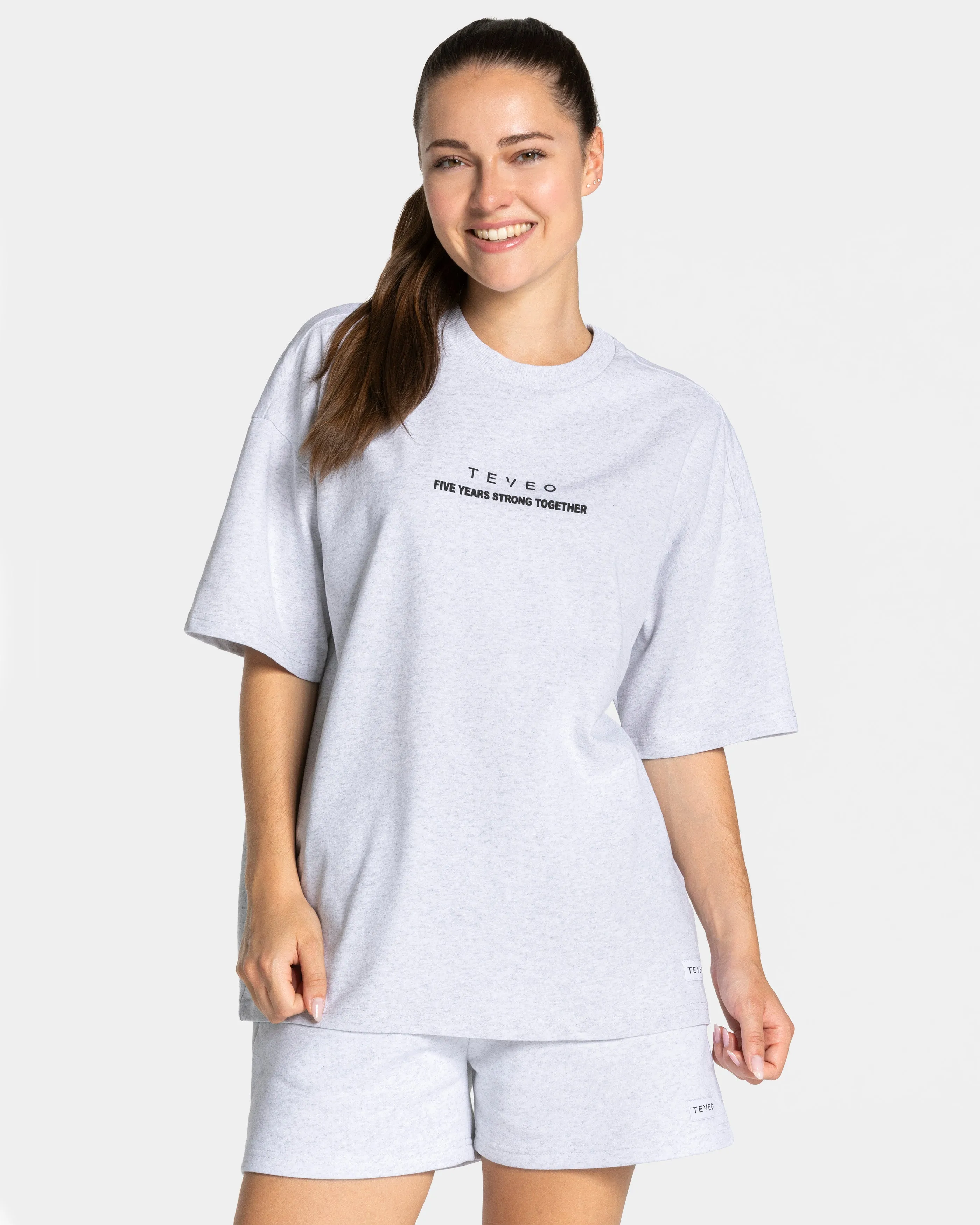 Quick Comfort Fit Soft Waistband Anniversary T-Shirt "Hellgrau"