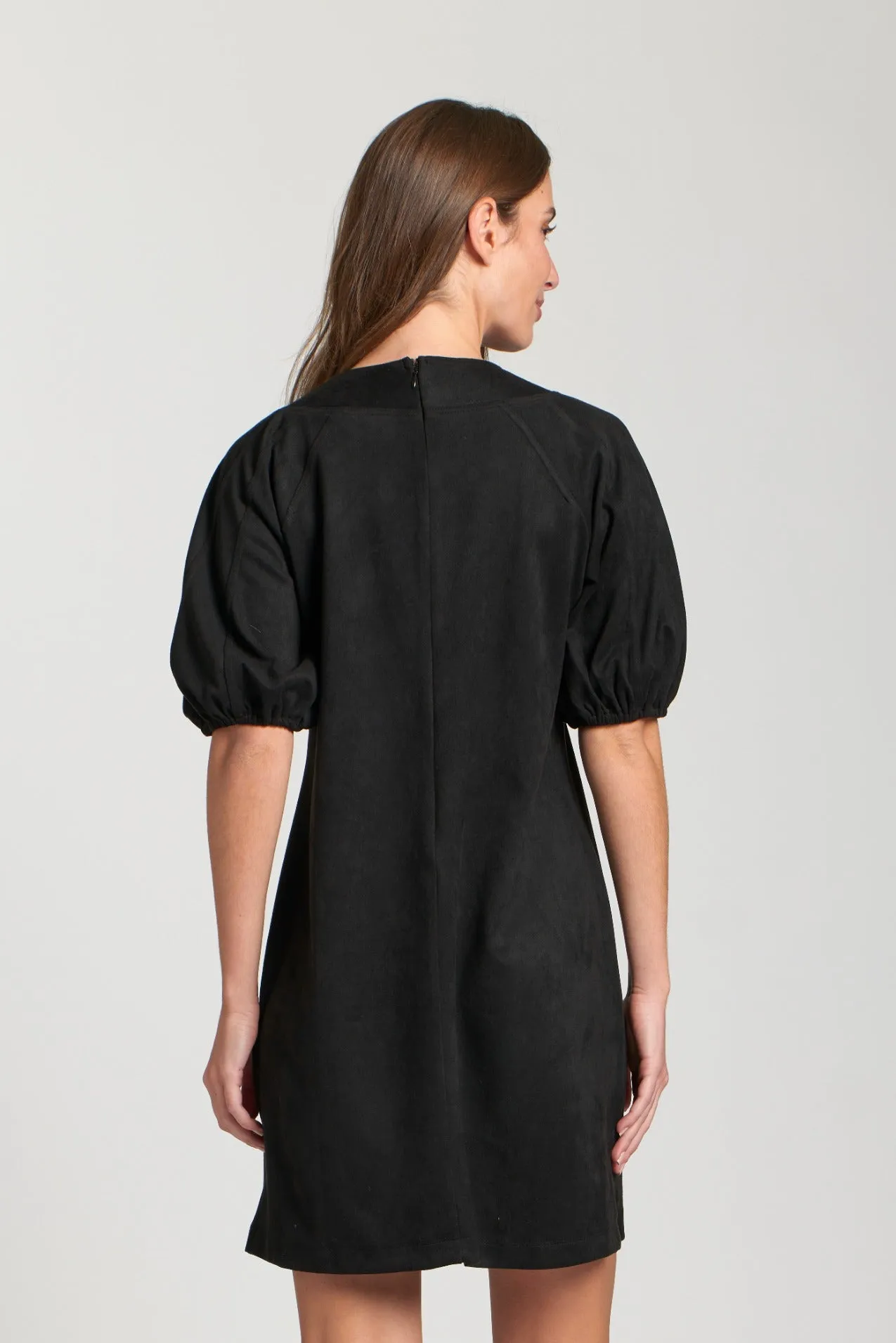 AP NY PUFF SLEEVE DRESS - BLACK Beachwear Resort-Wear