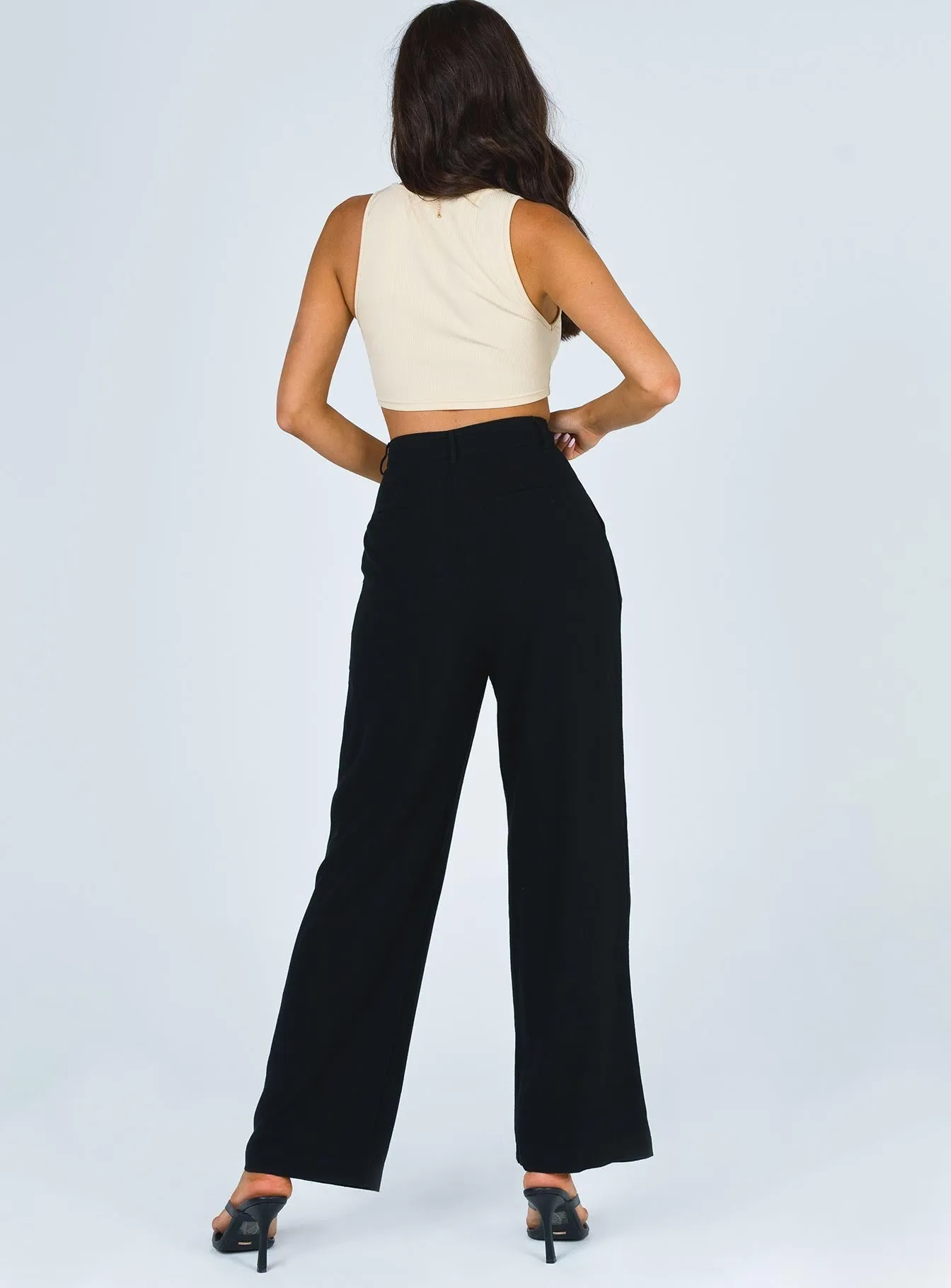 FlexibleMobility Utility Fit Brenda Linen Blend Pants Black
