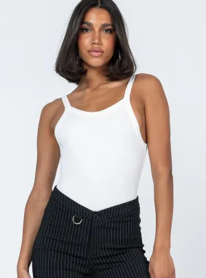 Lindsey Bodysuit White leather bodysuit