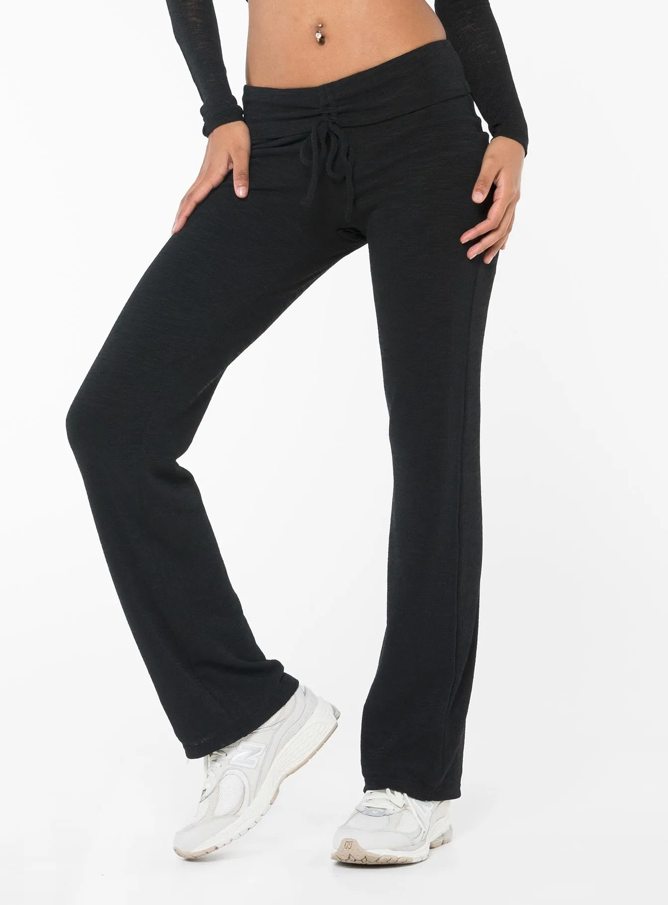 Stretch Flex Laser cut Laurenita Pants Black