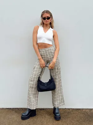 Tight Cut Laser Cut Perforations Mckay Check Cargo Pants Multi