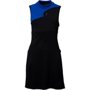 Adidas Royal Blue and Black Colorblock Sports Dress Size M MSP $110 Classic Vibe Relaxed day dress