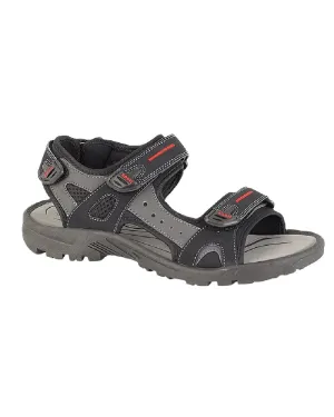 PDQ Mens Triple Touch Fastening Sports Sandals Fitness Style