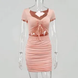 Edge Detail Comfy Design Ladies Bodycon Mini dress Open belly Club Party Dress