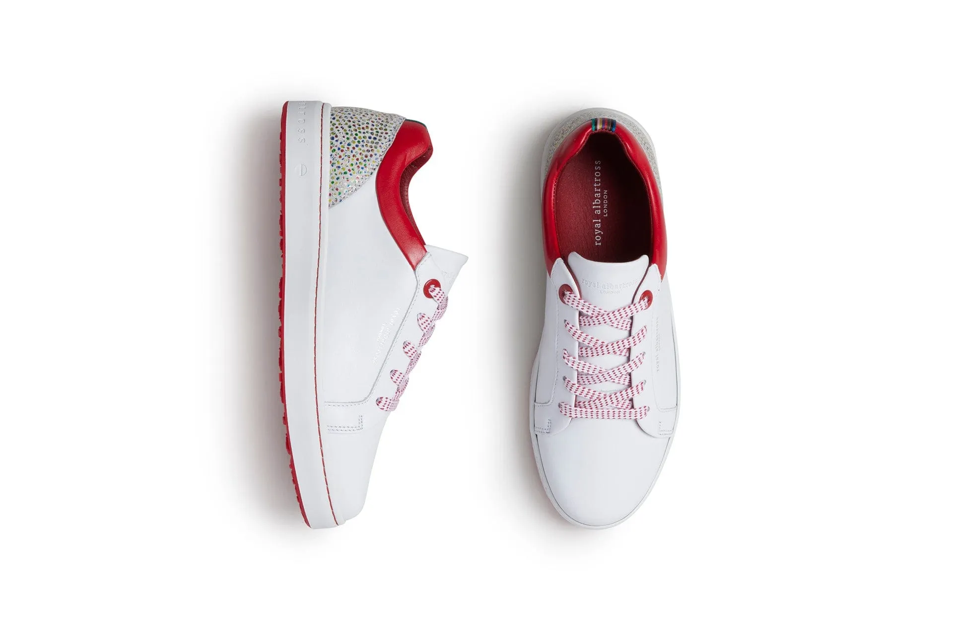 Lady Skye | White Red Heel Stability Travel Friendly