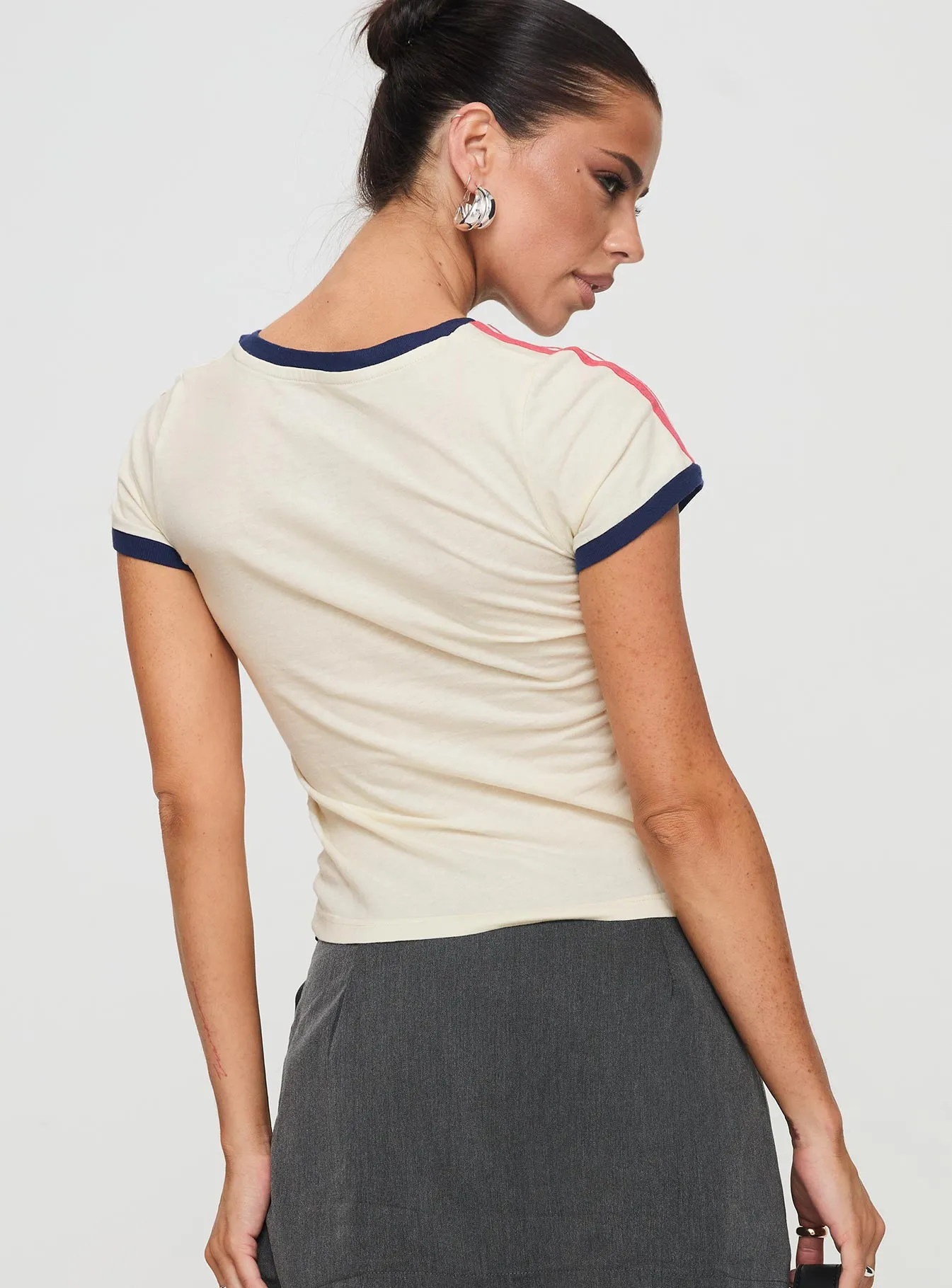 Quick Fit Design Snoopy Tennis Club Tee White