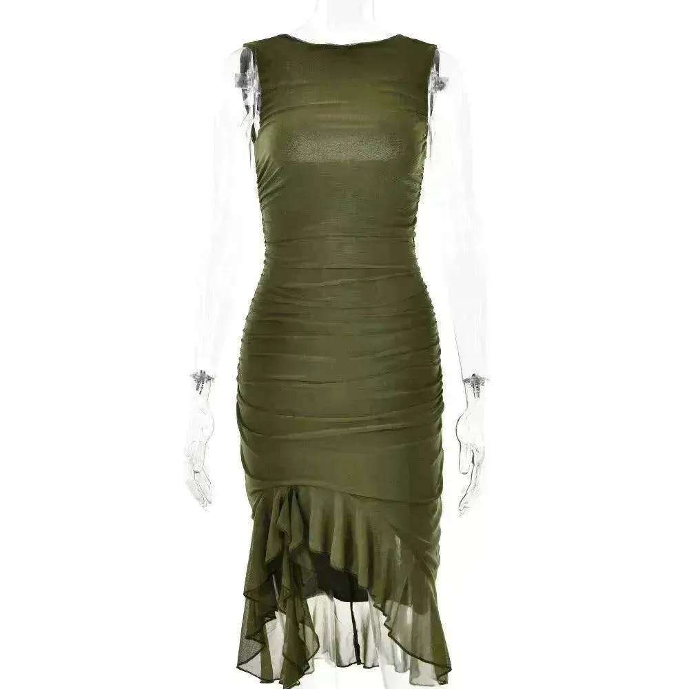 Smile Glow Summer Slim Skinny Sleeveless Dress For Women Fashion Party Club Dresses