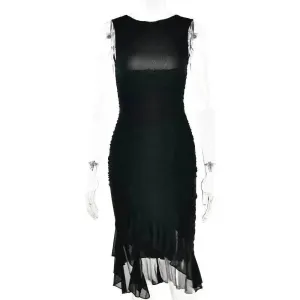 Summer Slim Skinny Sleeveless Dress For Women Fashion Party Club Dresses Trendy Layering