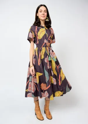 UNCLE FRANK CINCH-WAIST SHIRT DRESS - MULTI Lightweight-Comfort Modern Layering