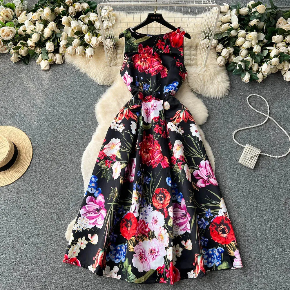 stock Woman Clothes Manufacturer Wholesale Fashion Apparel Elegant Vintage Lady Floral Evening Casual Dresses Casual Smart Perfectly Styled