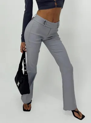 Ziranda Pants Grey Double Stitched Seams