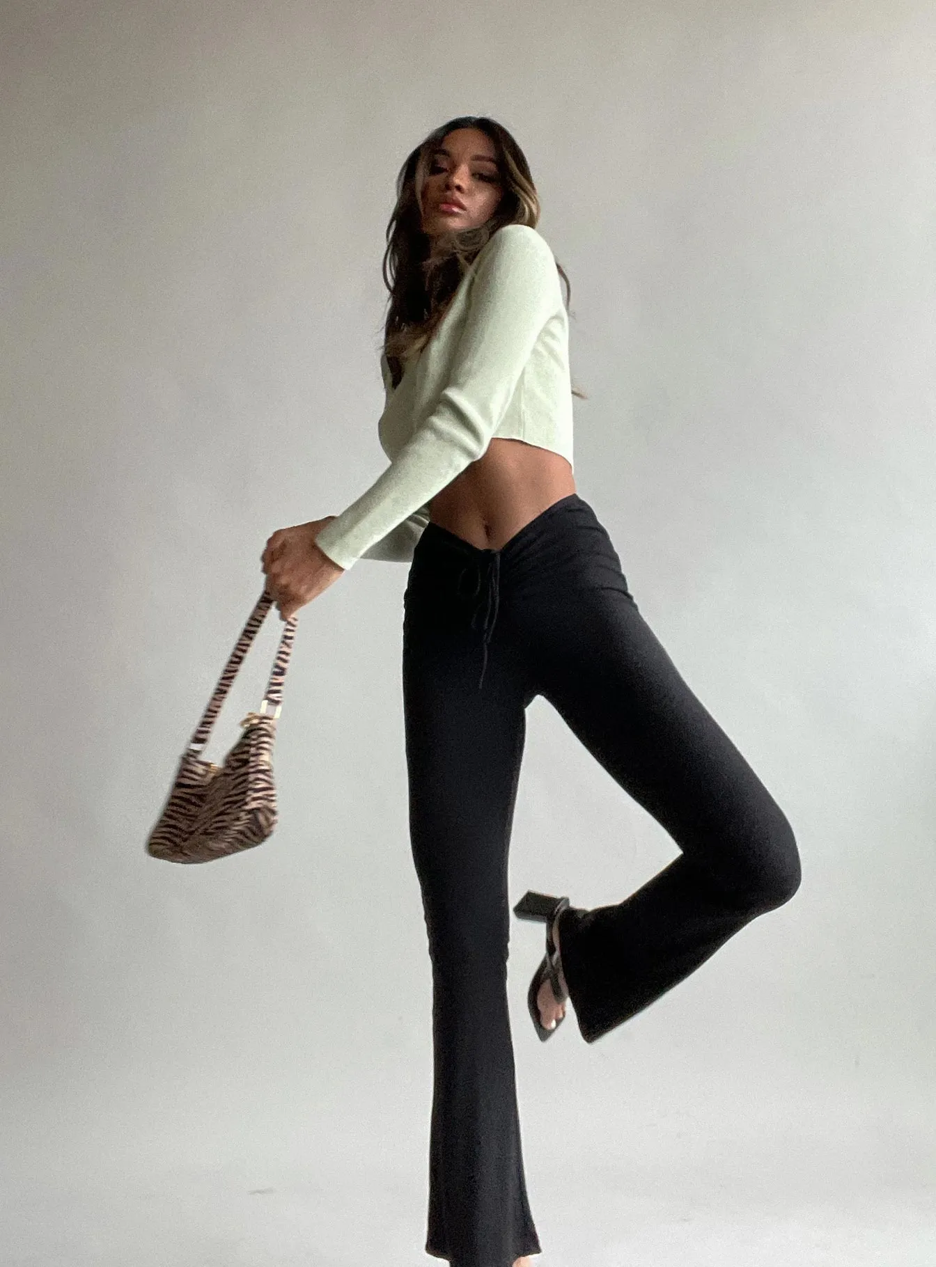 Recyclable Fabric Blend Imogen Pants Black