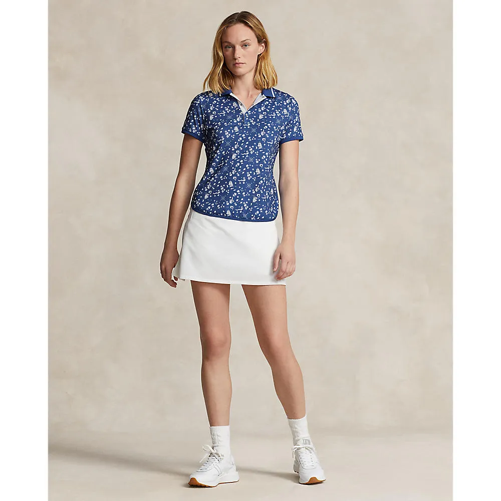 RLX Ralph Lauren Women's Printed Airflow Golf Polo Shirt - Nautical Cnv/Beach Royal Denim Cool