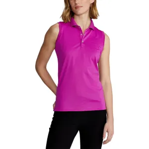 RLX Ralph Lauren Women's Tour Performance Sleeveless Golf Shirt - Bright Pink OdorResistant
