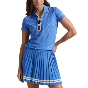 AntiPilling Fabric RLX Ralph Lauren Women's Printed Airflow Polo Shirt - Summer Blue/RL Polka Dot