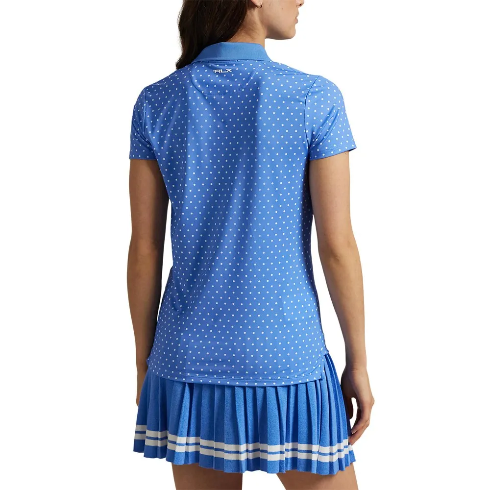Heart Soul DurableThreadwork RLX Ralph Lauren Women's Printed Airflow Polo Shirt - Summer Blue/RL Polka Dot