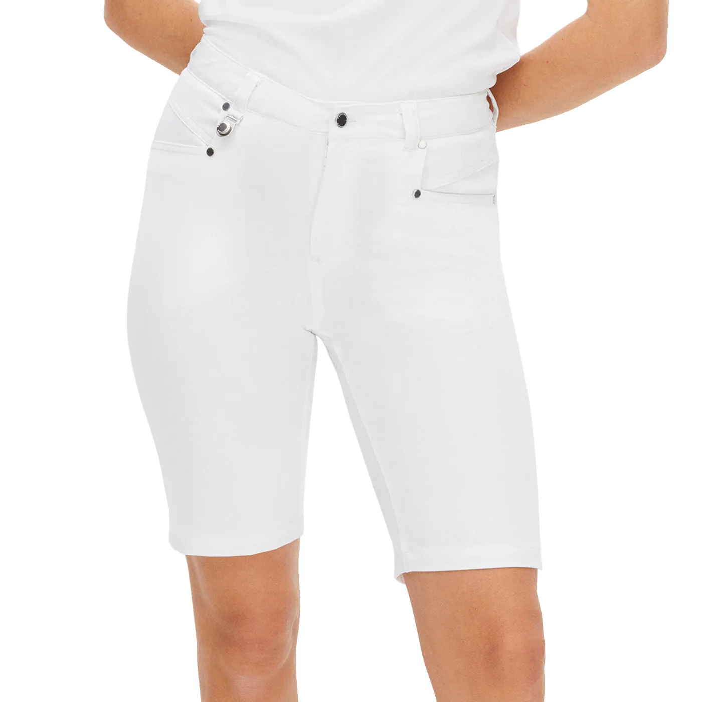 Dry Touch Rohnisch Women's Chie Bermuda Golf Shorts - White