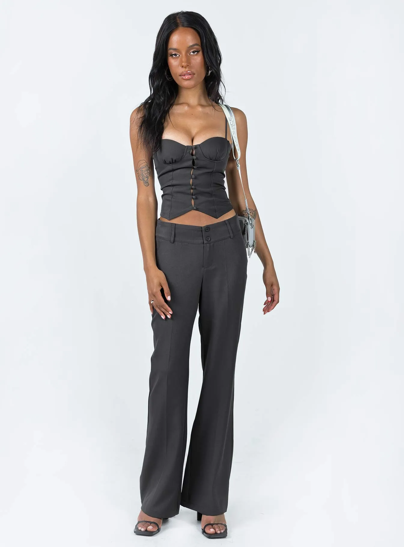 Minimal Waistband Archette Pant Slate