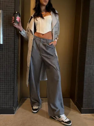 Breeana Pants Grey Eco Friendly Dye Adaptable Fit