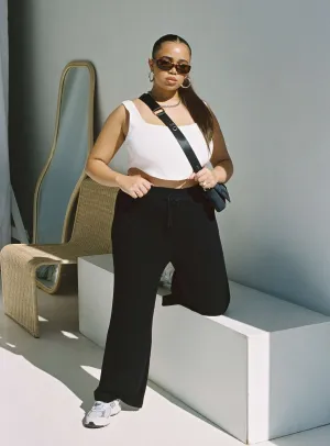 Eco Friendly Dye Non Irritating Tags Majid Pants Black Curve
