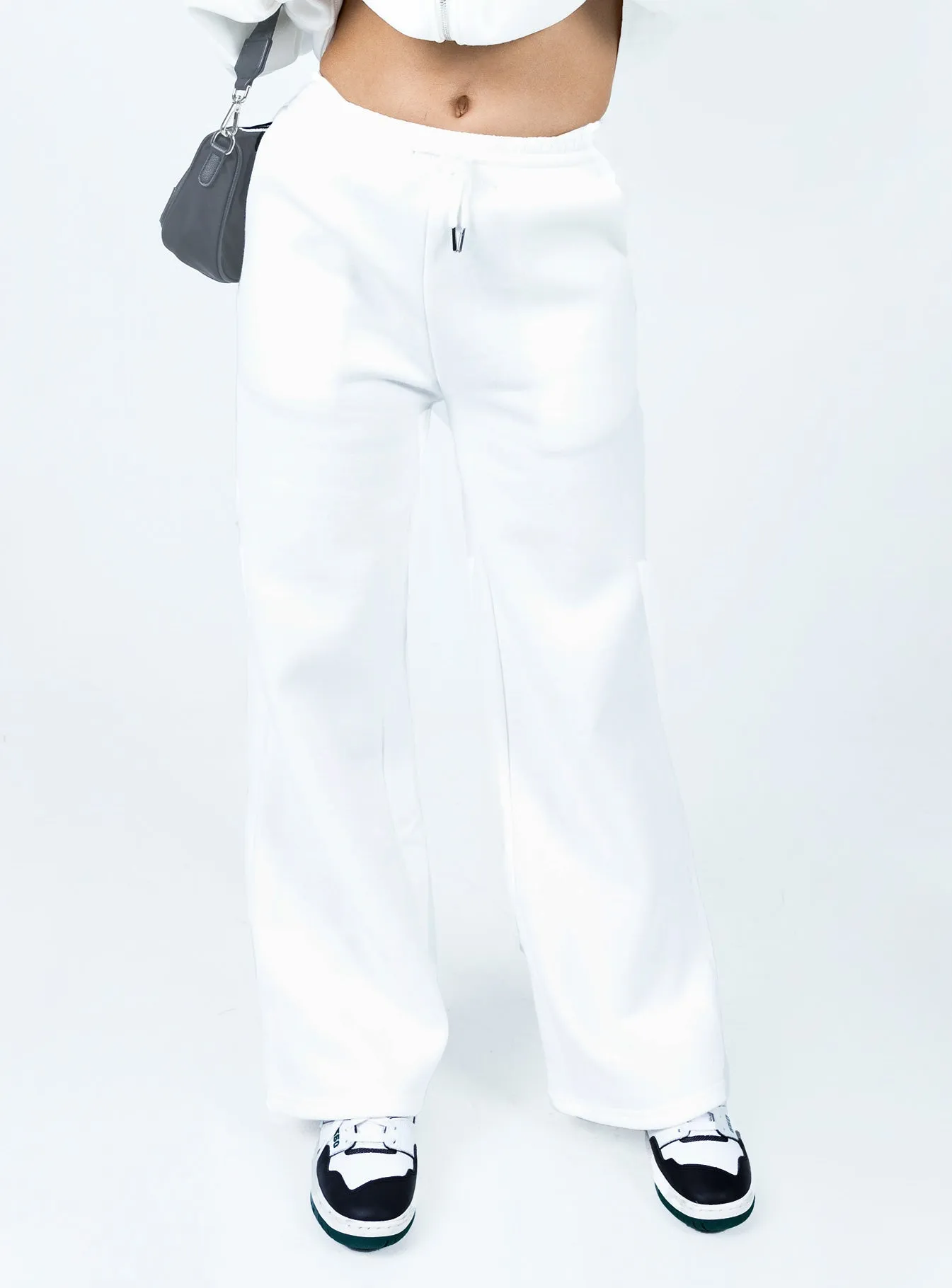 Quick Drying Kaiden Straight Leg Track Pant White