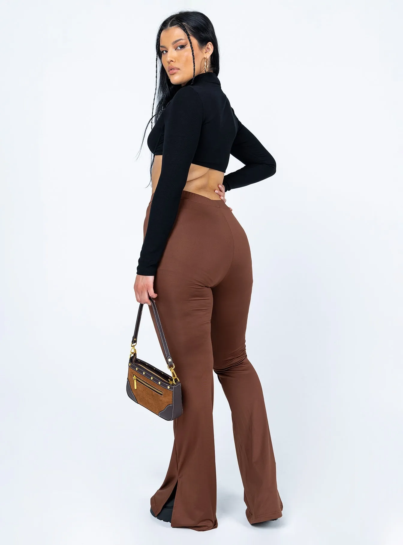 Tala Pants Brown Comfy Design OrganicCottonBlend