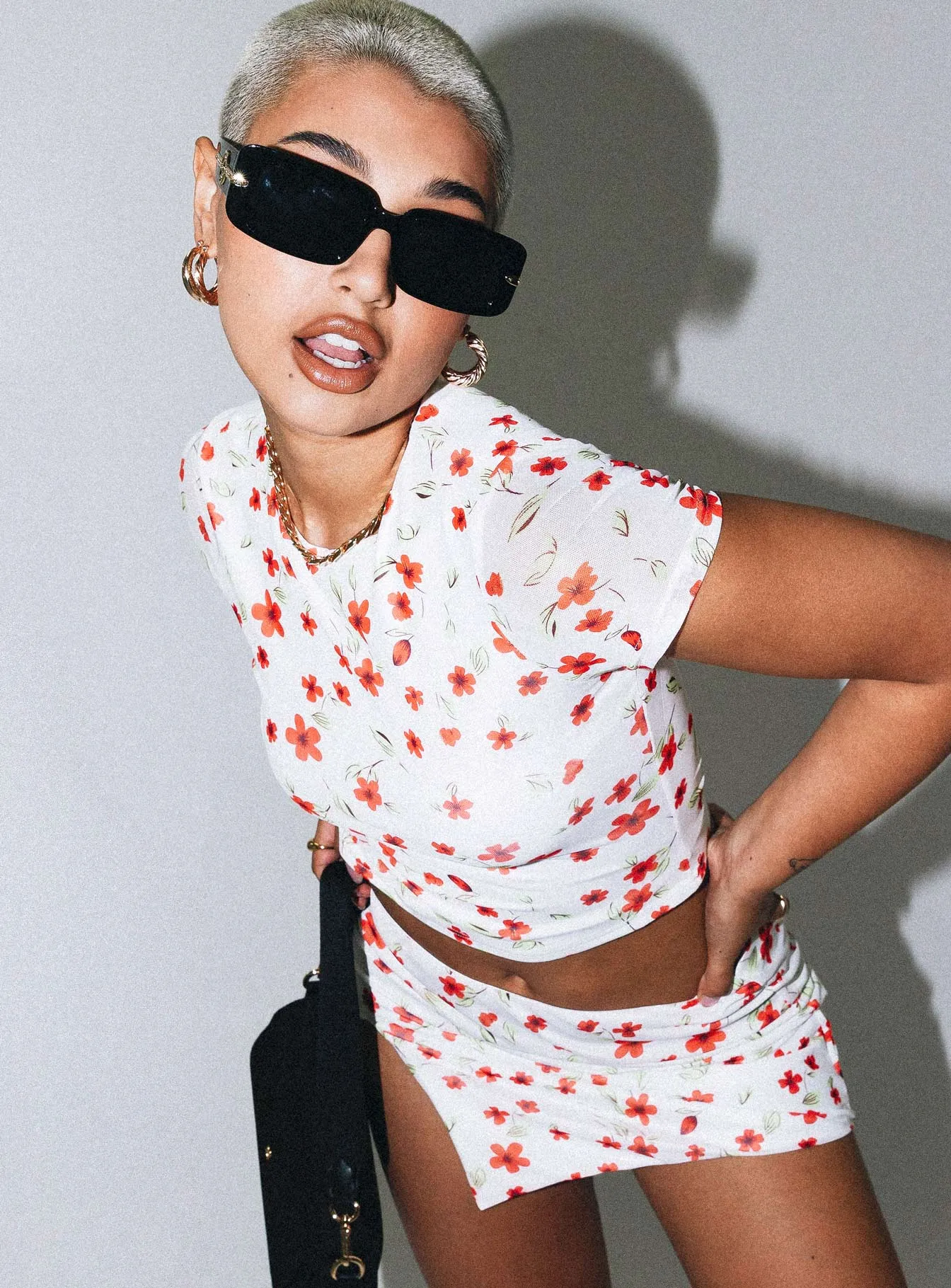 kids' Bold Move Top White Floral