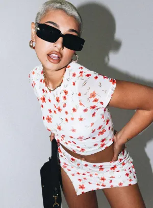 kids' Bold Move Top White Floral