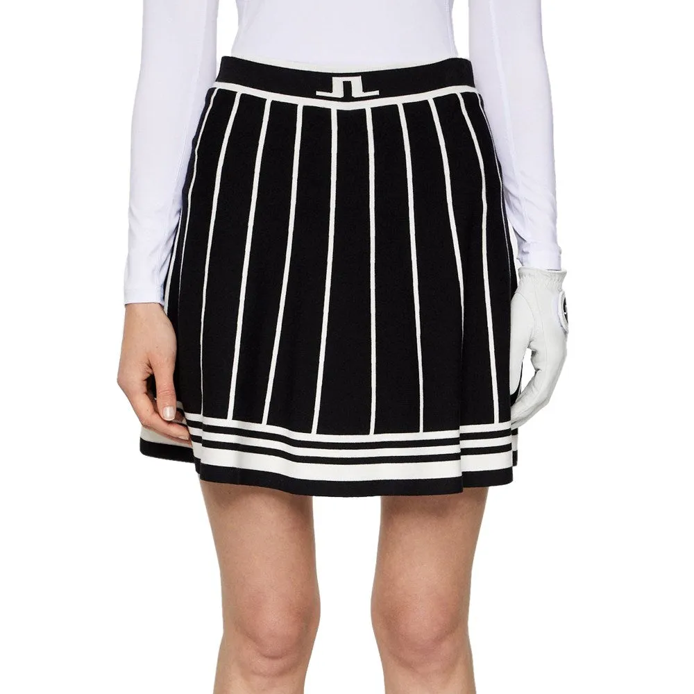 J.Lindeberg Women's Irma Knitted Golf Skirt - Black Versatile Fit