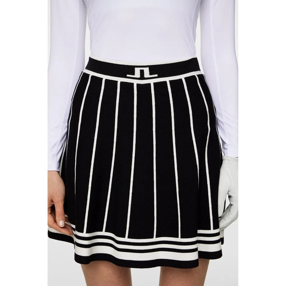 Low Impact Dye J.Lindeberg Women's Irma Knitted Golf Skirt - Black