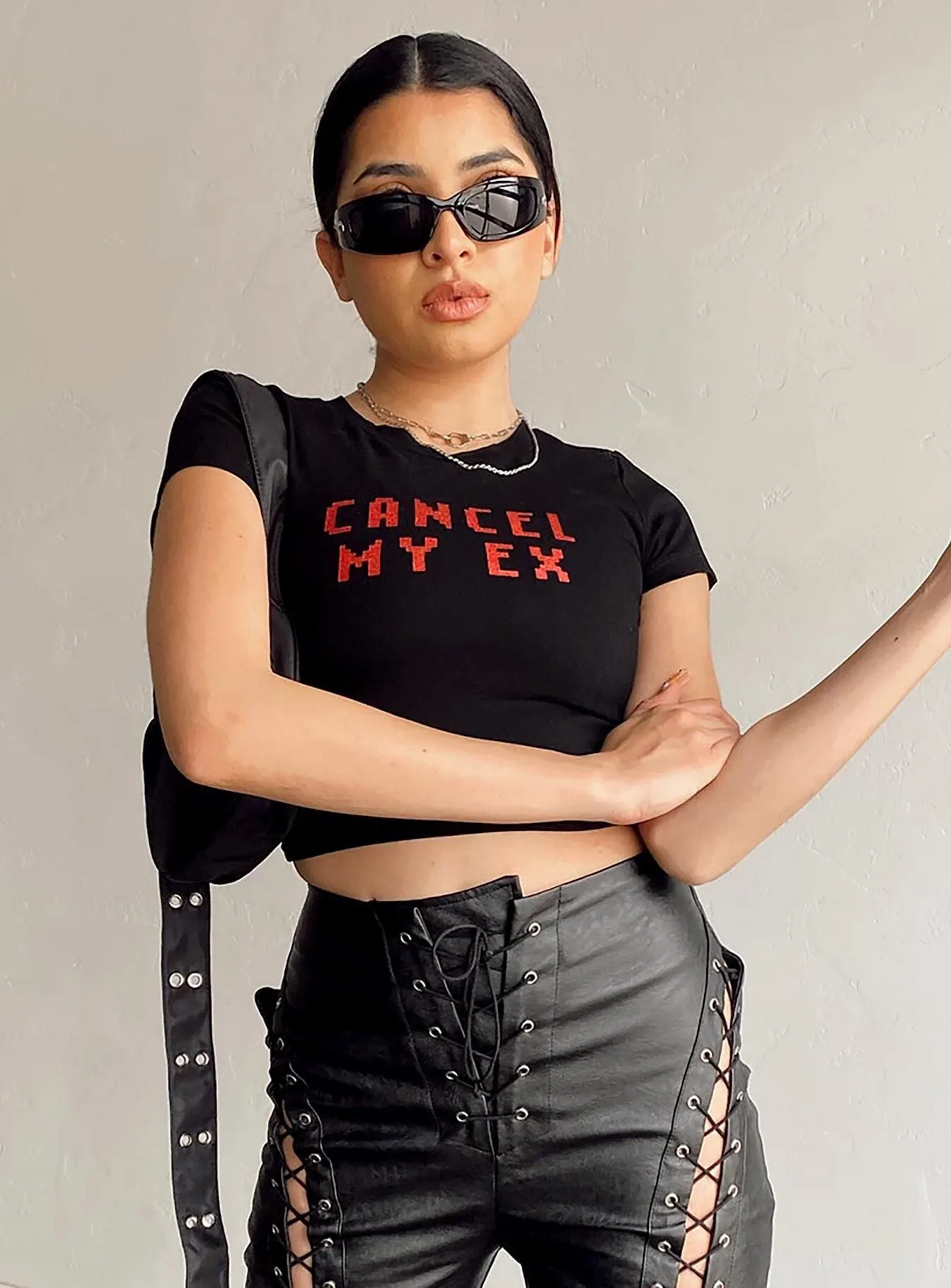 Fashion-Forward Fit All-Season Comfort Wear Cancel My Ex Tee Black