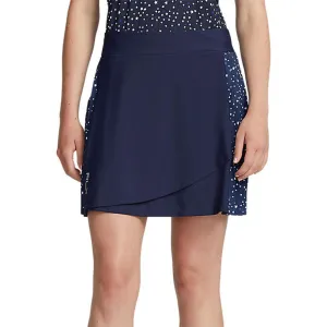 Simple Look Smooth Motion RLX Ralph Lauren Women's Side Pleated Aim Skort 17" - French Navy Summer Night Stars